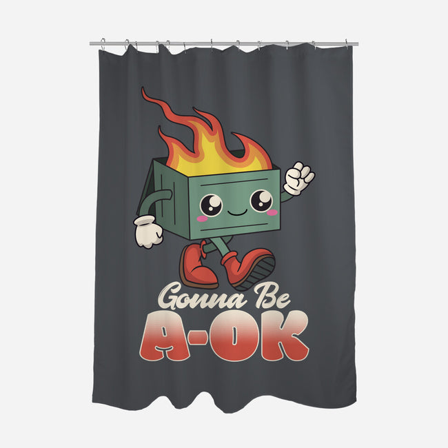 Gonna Be A-OK-none polyester shower curtain-RoboMega