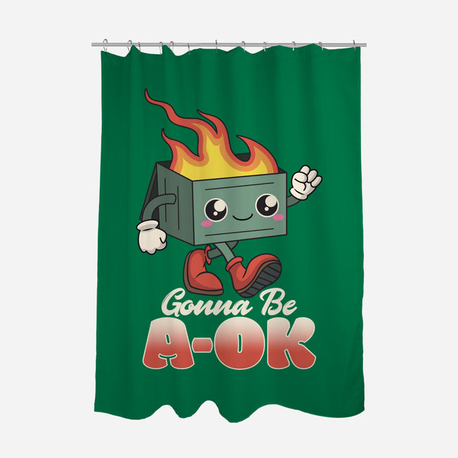 Gonna Be A-OK-none polyester shower curtain-RoboMega