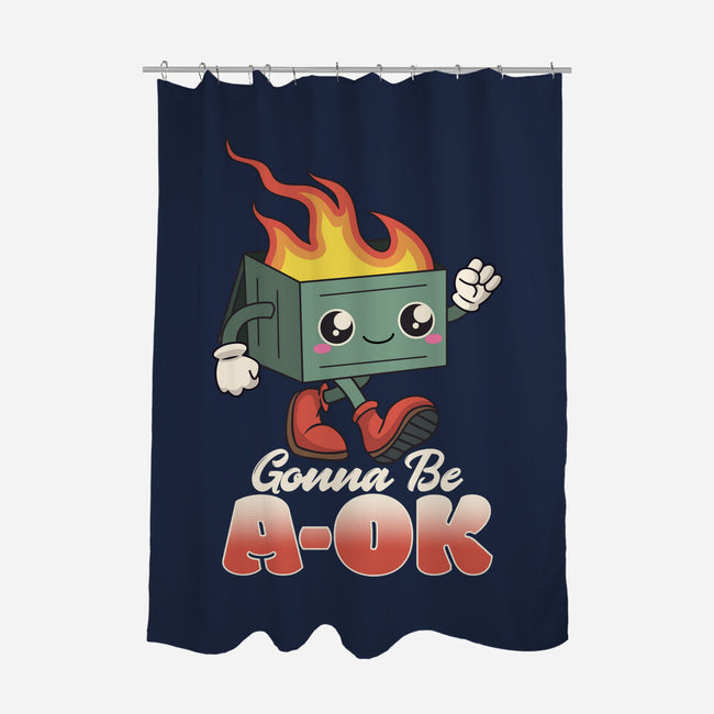 Gonna Be A-OK-none polyester shower curtain-RoboMega