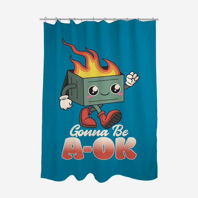 Gonna Be A-OK-none polyester shower curtain-RoboMega