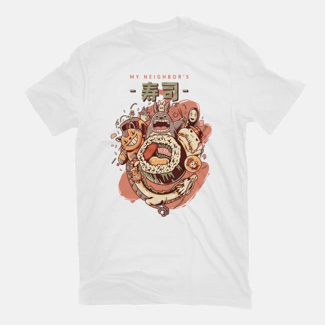 My Neighbor's Sushi Kawaii-womens basic tee-daizzystudio