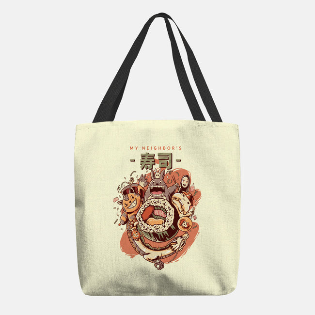 My Neighbor's Sushi Kawaii-none basic tote bag-daizzystudio