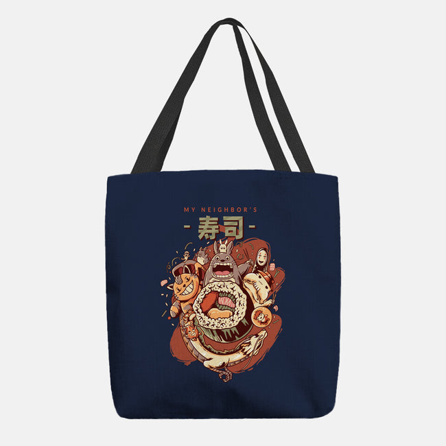 My Neighbor's Sushi Kawaii-none basic tote bag-daizzystudio