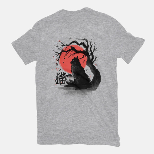Black Cat Kanji-womens basic tee-fanfabio