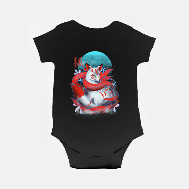 Kitsune Fox-baby basic onesie-fanfabio