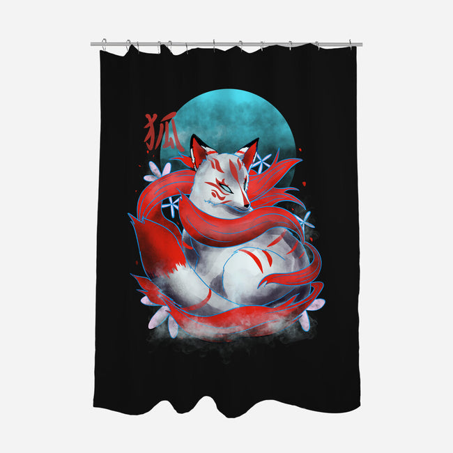 Kitsune Fox-none polyester shower curtain-fanfabio