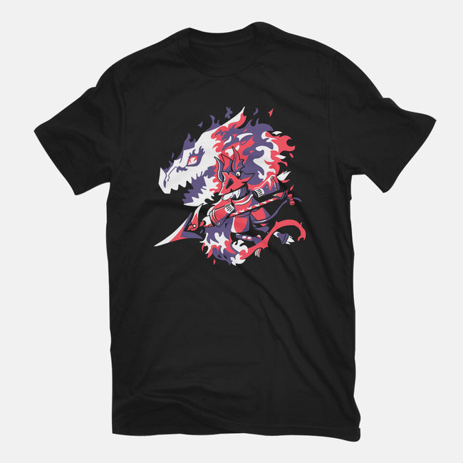 Dragon Knight-womens basic tee-Sketchdemao