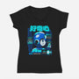 Game Facts Robot-womens v-neck tee-Sketchdemao