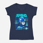 Game Facts Robot-womens v-neck tee-Sketchdemao