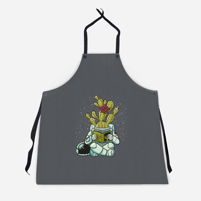 Astronaut Cactus Succulent-unisex kitchen apron-tobefonseca