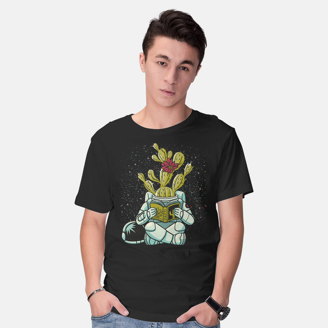 Astronaut Cactus Succulent-mens basic tee-tobefonseca