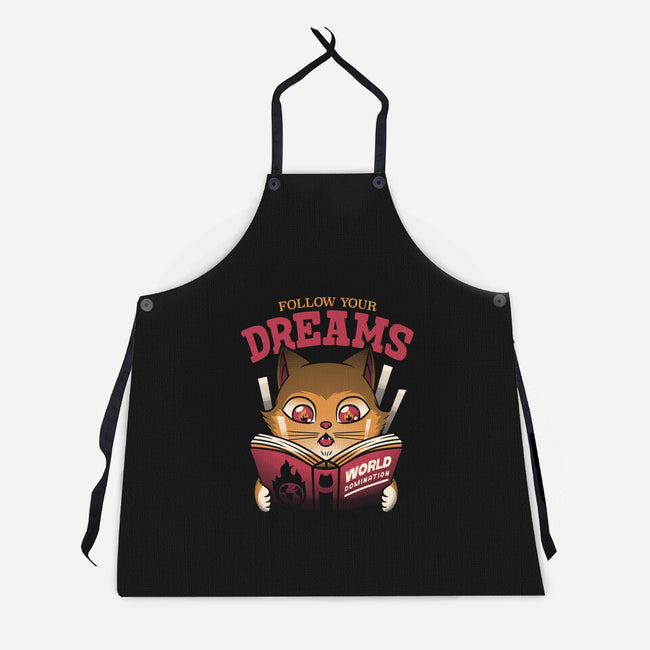 Cat World Domination-unisex kitchen apron-tobefonseca