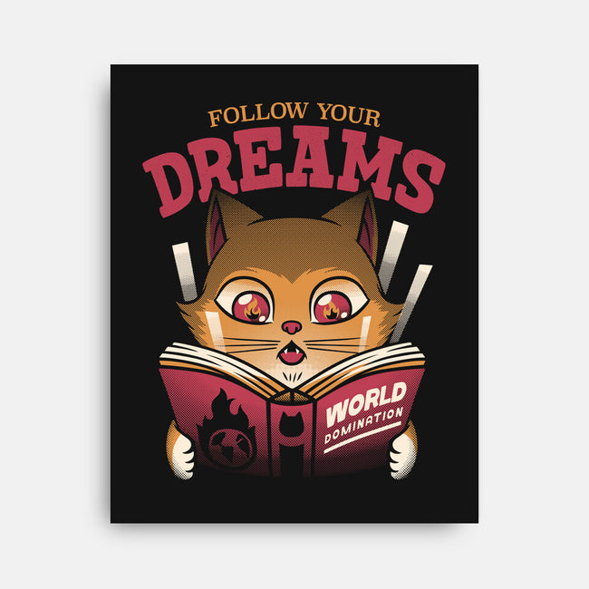 Cat World Domination-none stretched canvas-tobefonseca