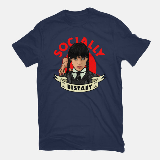 Socially Distant Goth Girl-womens fitted tee-Boggs Nicolas