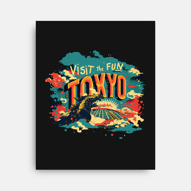 Visit Tokyo-none stretched canvas-kharmazero
