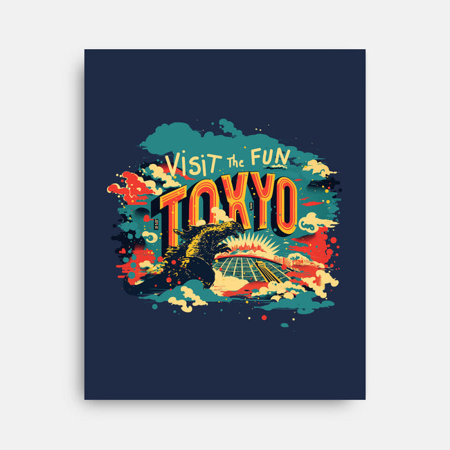Visit Tokyo-none stretched canvas-kharmazero