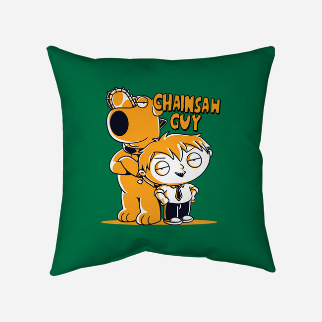 Chainsaw Guy-none removable cover throw pillow-estudiofitas