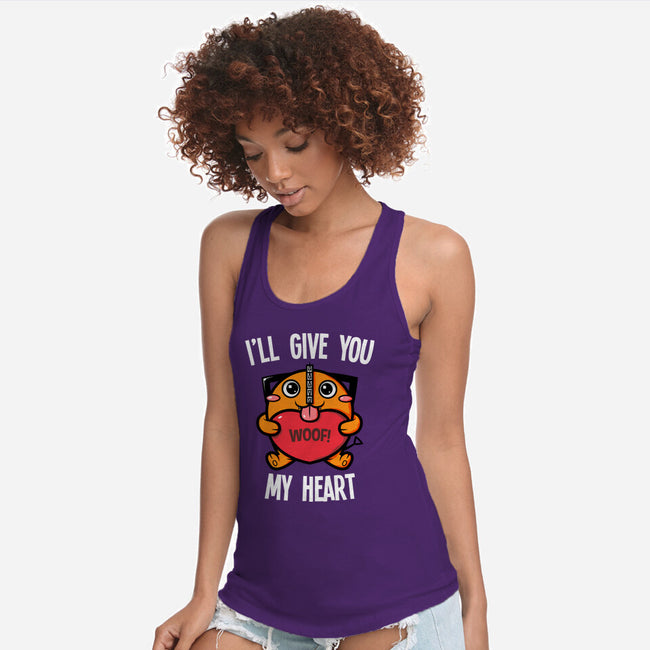 I'll Give You My Heart-womens racerback tank-krisren28