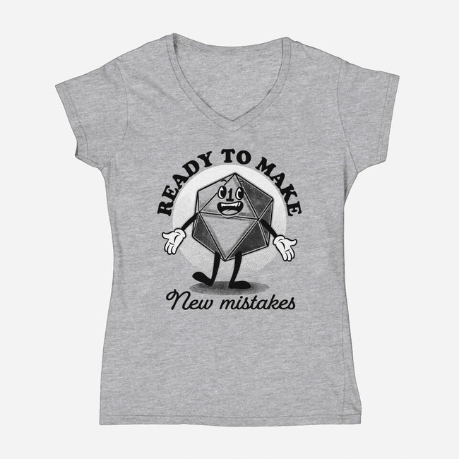 New Mistakes-womens v-neck tee-The Inked Smith