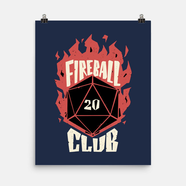 Fireball Club-none matte poster-The Inked Smith