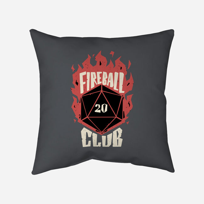 Fireball Club-none removable cover w insert throw pillow-The Inked Smith