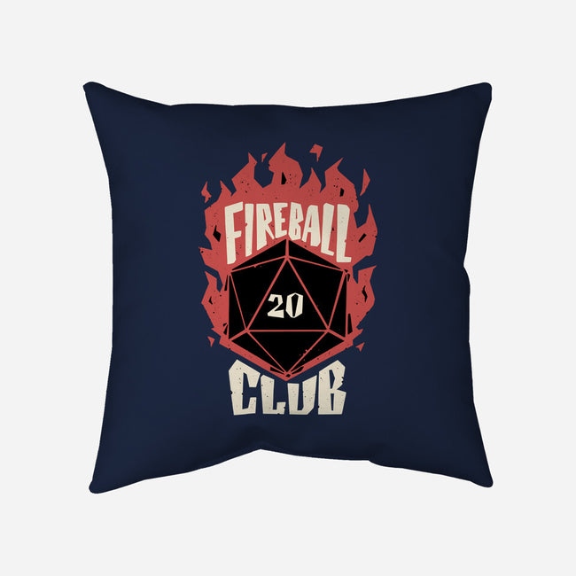 Fireball Club-none removable cover w insert throw pillow-The Inked Smith
