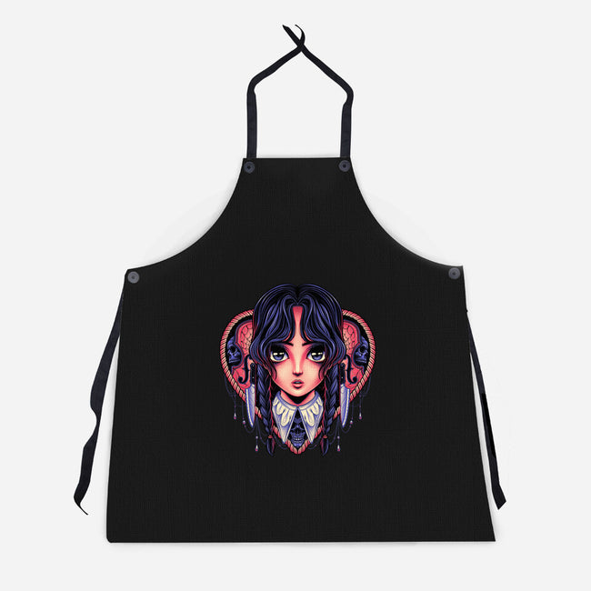 Cute Goth Girl-unisex kitchen apron-momma_gorilla