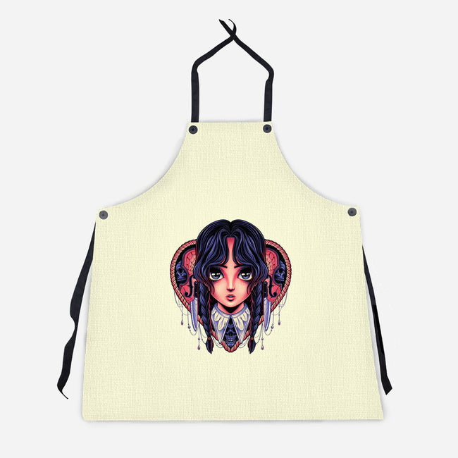 Cute Goth Girl-unisex kitchen apron-momma_gorilla