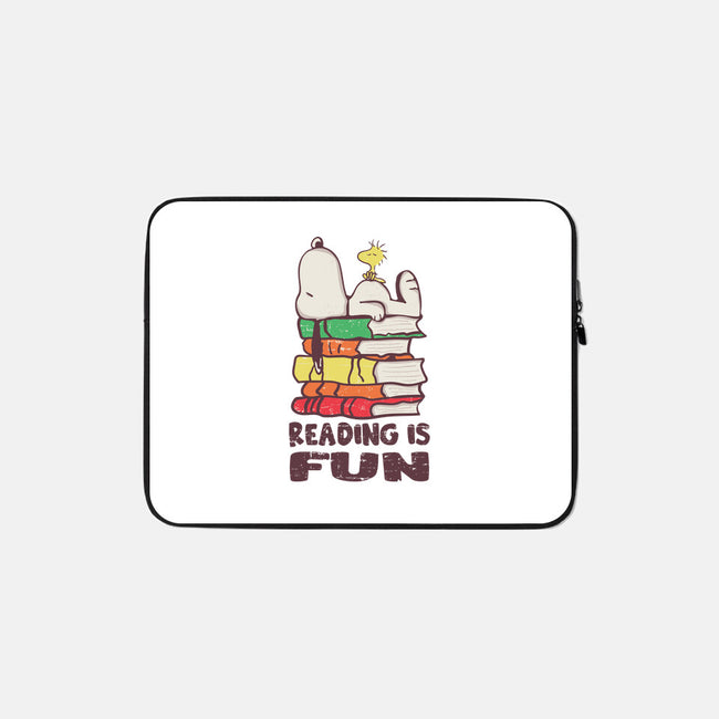 Reading Is Fun With Snoopy-none zippered laptop sleeve-turborat14