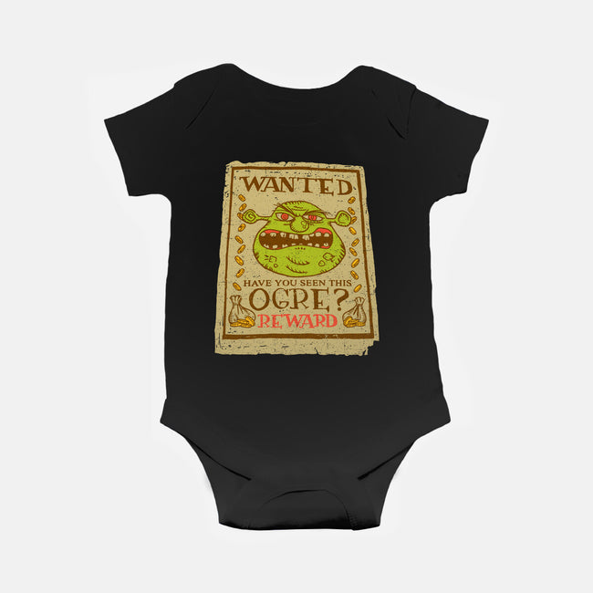 Wanted Ogre-baby basic onesie-dalethesk8er