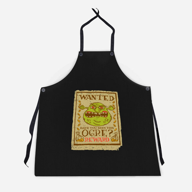 Wanted Ogre-unisex kitchen apron-dalethesk8er