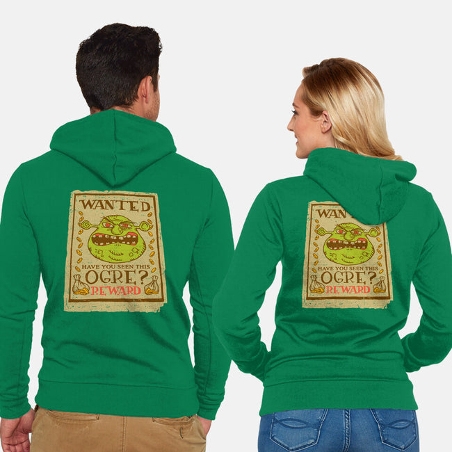 Wanted Ogre-unisex zip-up sweatshirt-dalethesk8er