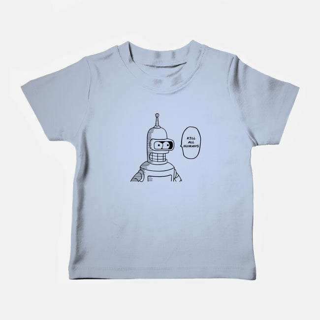 One Beer Bot-baby basic tee-Melonseta