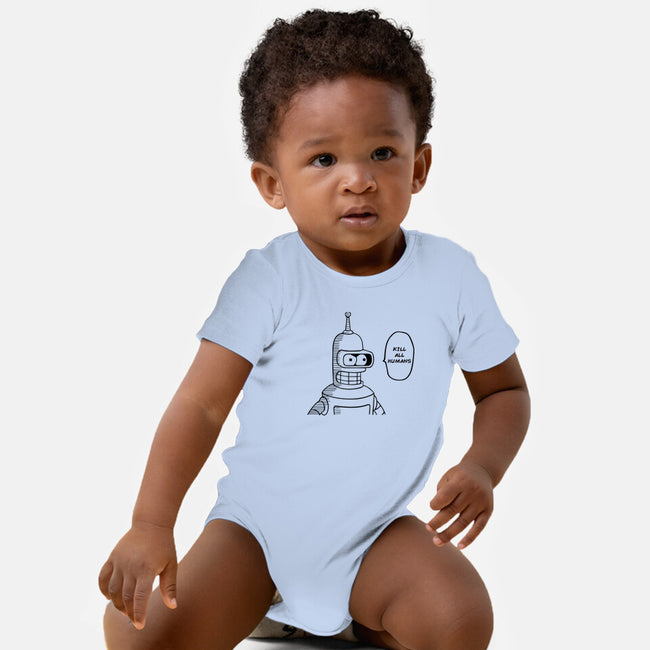 One Beer Bot-baby basic onesie-Melonseta