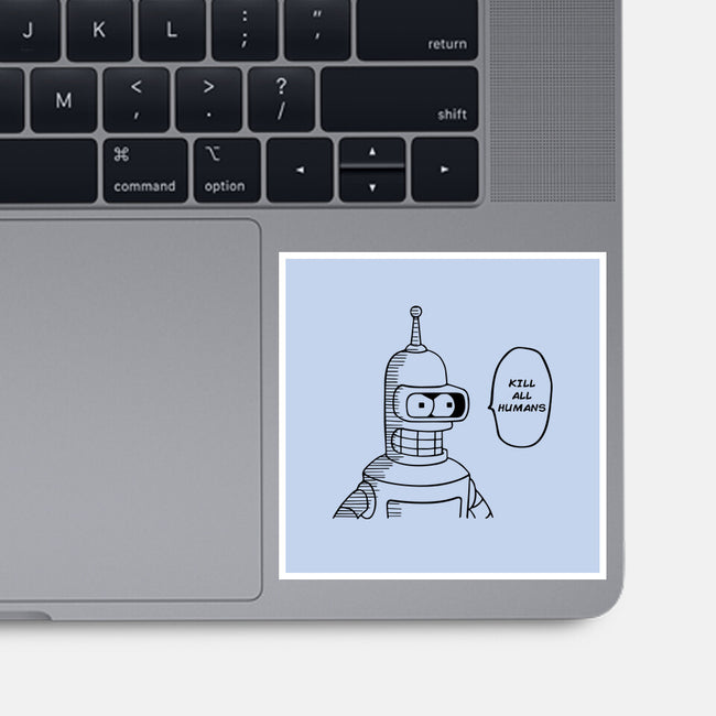 One Beer Bot-none glossy sticker-Melonseta