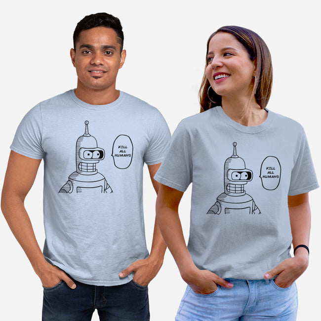 One Beer Bot-unisex basic tee-Melonseta