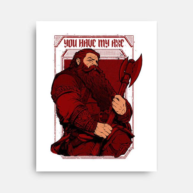 You Have My Axe-none stretched canvas-Hafaell