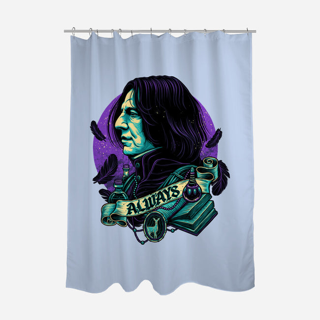The Potions Professor-none polyester shower curtain-glitchygorilla