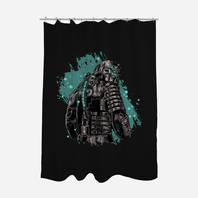 Isaac Clarke-none polyester shower curtain-xMorfina