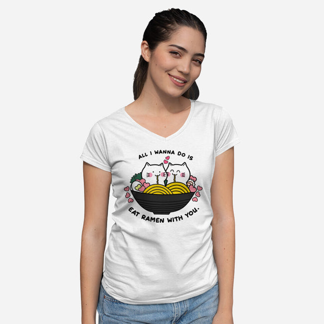 Eat Ramen With You-womens v-neck tee-bloomgrace28