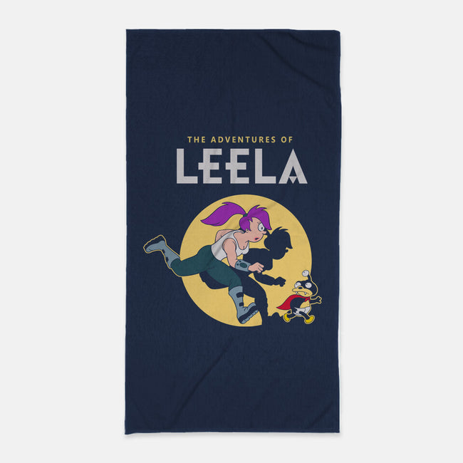 The Adventures Of Leela-none beach towel-Getsousa!