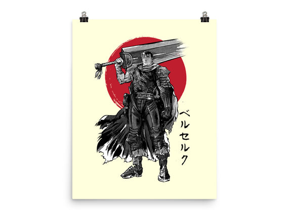 Black Swordsman Sumi-e