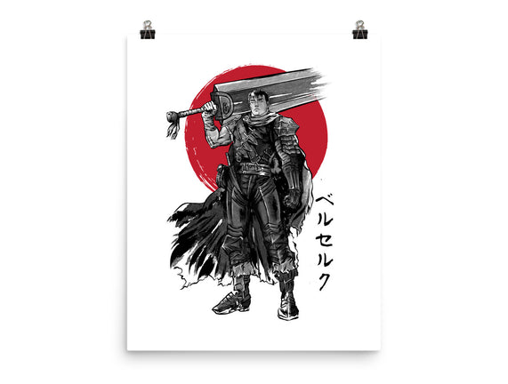 Black Swordsman Sumi-e