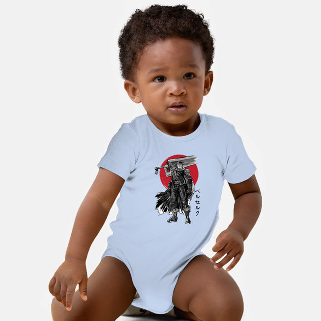 Black Swordsman Sumi-e-baby basic onesie-DrMonekers