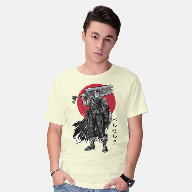 Black Swordsman Sumi-e-mens basic tee-DrMonekers