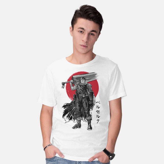 Black Swordsman Sumi-e-mens basic tee-DrMonekers