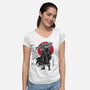 Black Swordsman Sumi-e-womens v-neck tee-DrMonekers