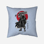 Black Swordsman Sumi-e-none removable cover w insert throw pillow-DrMonekers