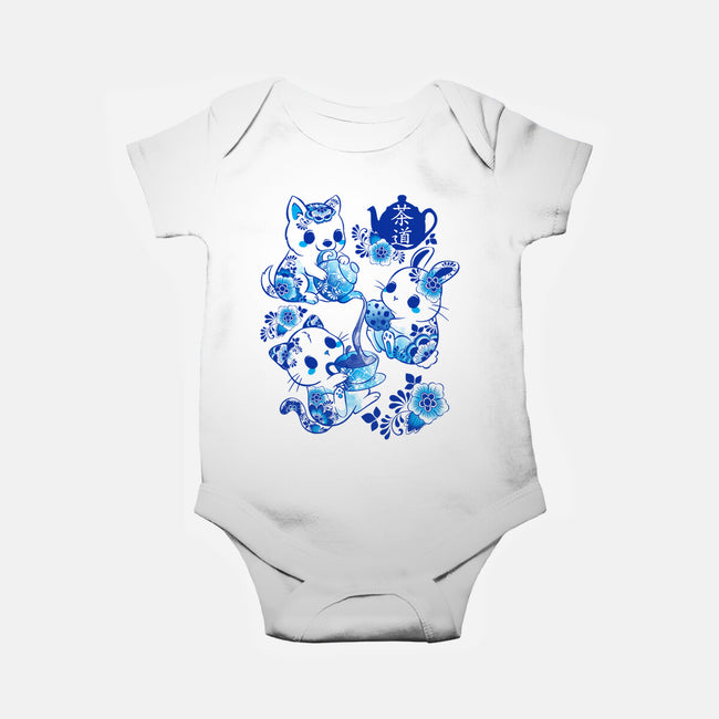 Animals Tea Ceremony-baby basic onesie-ricolaa