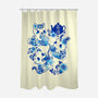 Animals Tea Ceremony-none polyester shower curtain-ricolaa